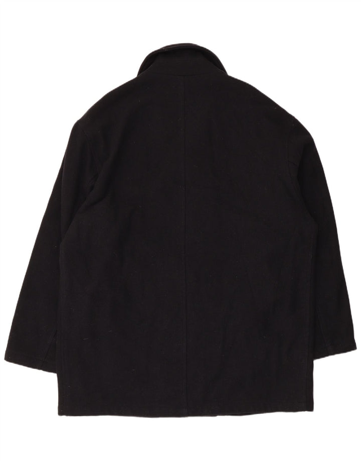 Old England Herre Pea Coat UK 40 Large Navy Blue Wool