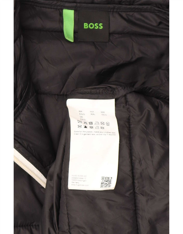 Hugo Boss Herre hættepolstret jakke UK 44 2XL Sort Polyamid