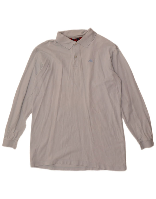 Kappa Langærmet Polo Shirt til mænd mellemblå bomuld