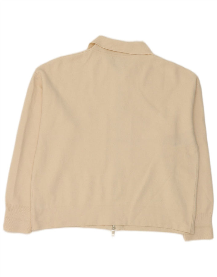 Massimo Dutti Dame Oversized Cardigan Sweater UK 10 Small Off White