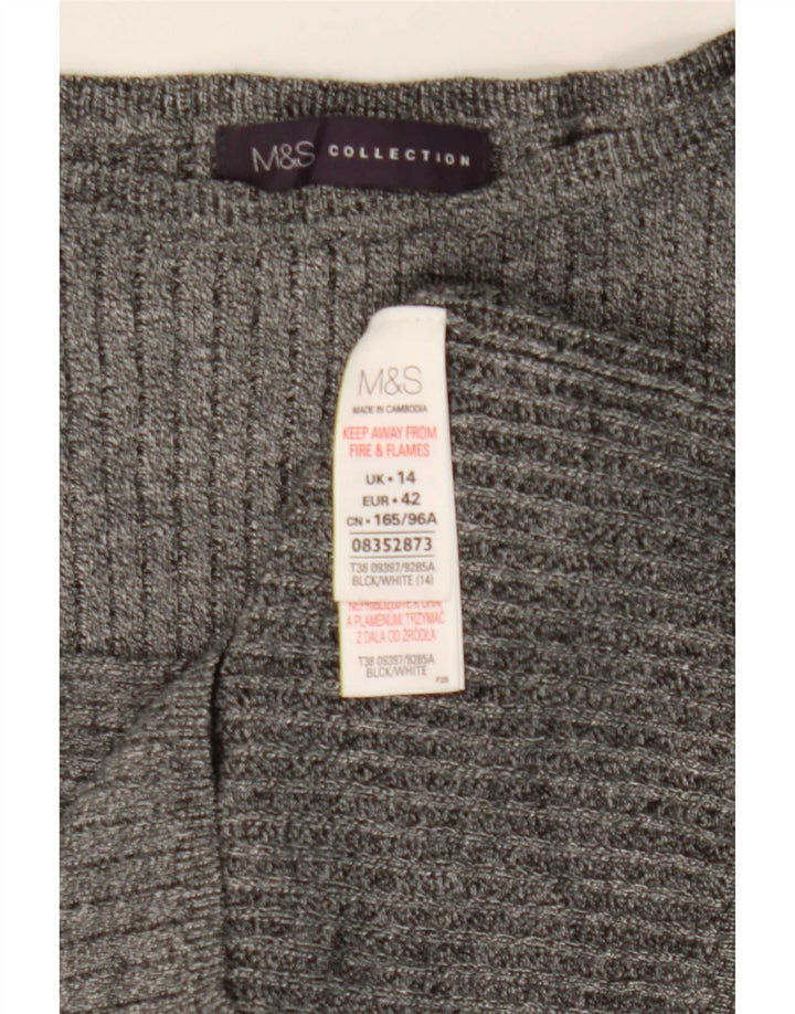 Marks & Spencer Damebluse Top UK 14 Medium Grey Viscose