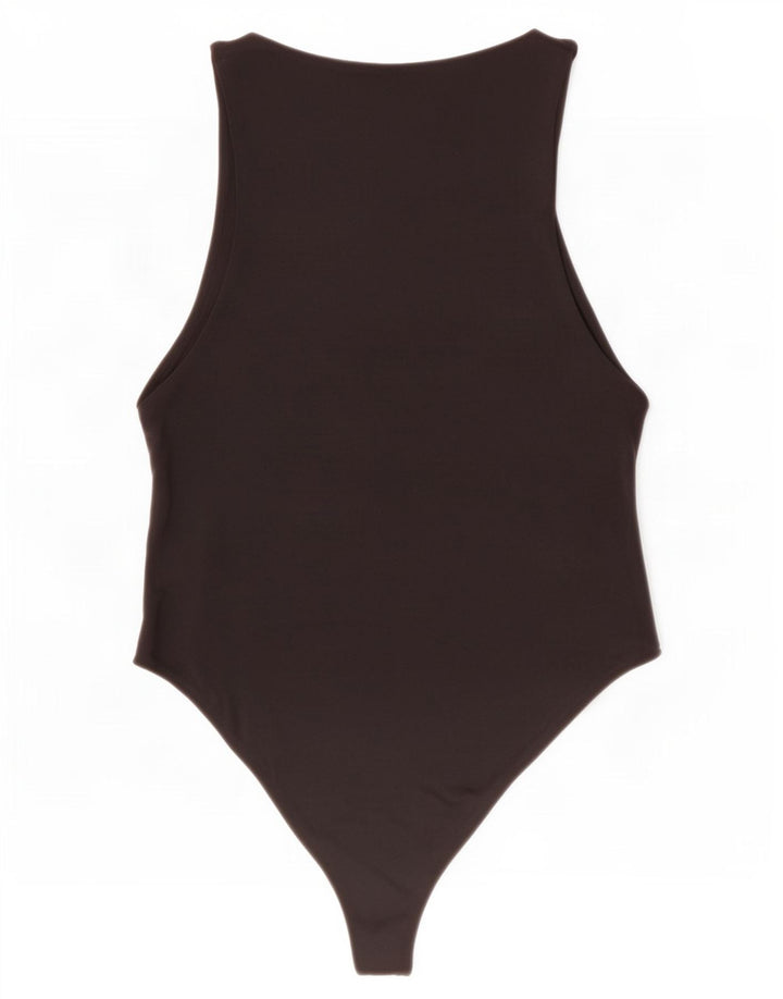 Zara Womens Sleeveless Bodysuit UK 14 Large Black