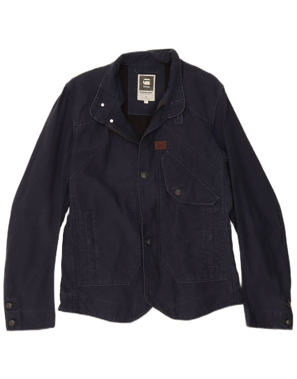 G-STAR Kvinder Utility Jacket UK 16 Large Navy Blue Cotton