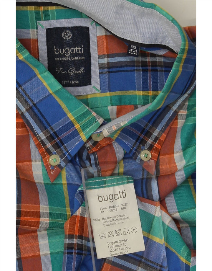 BUGATTI Mens Shirt 2XL Multicoloured Check Cotton Vintage Bugatti and Second-Hand Bugatti from Messina Hembry 