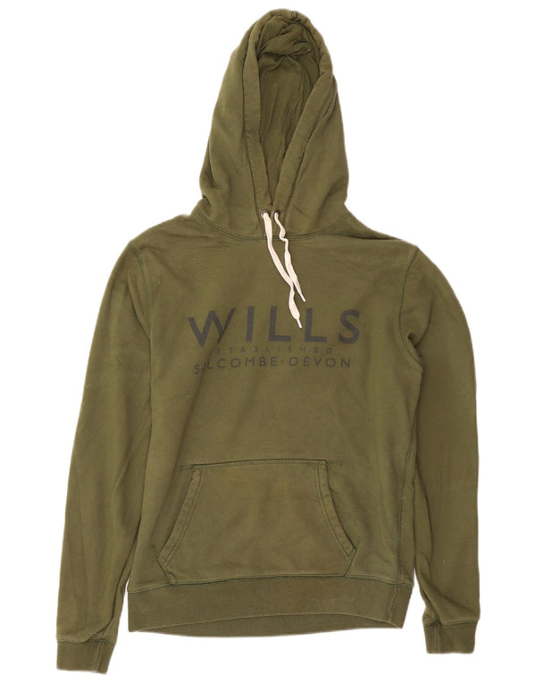 Jack Wills Herre Graphic Classic Fit Hættetrøje Jumper Small Khaki Bomuld