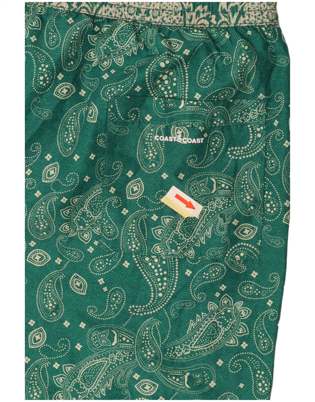 COAST Badeshorts til mænd Large Green Paisley