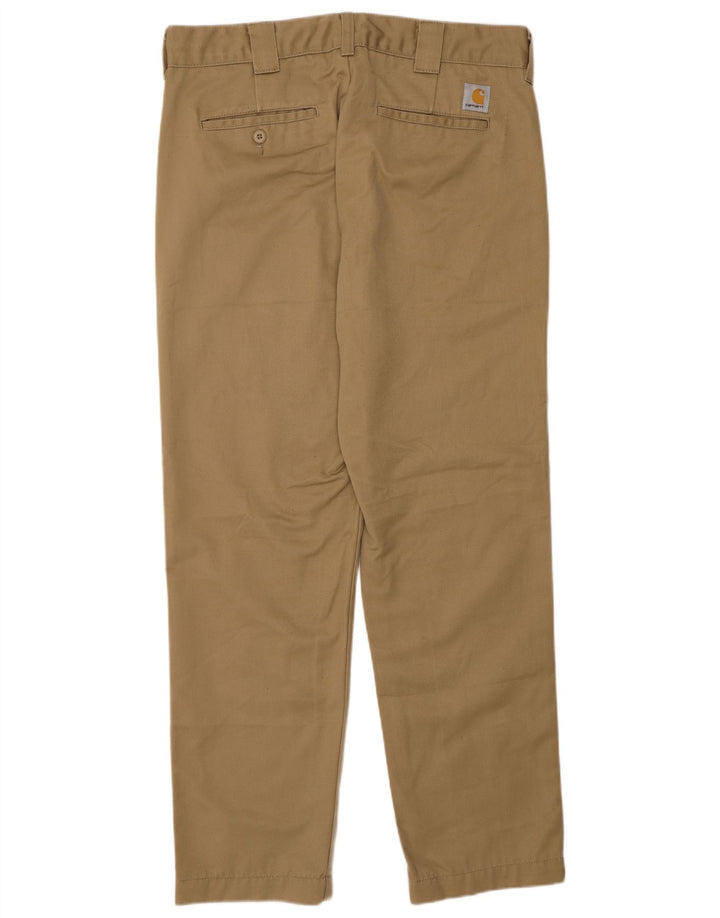 Carhartt Herre Slim Chino Bukser W32 L30 Beige Polyester