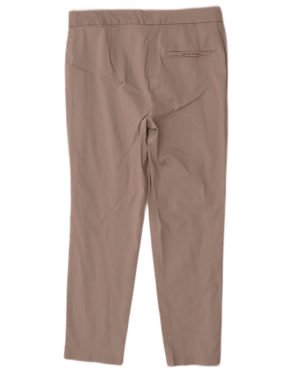 Marks & Spencer Womens Crop Slim Chino Trousers UK 10 Small W29 L25 Beige