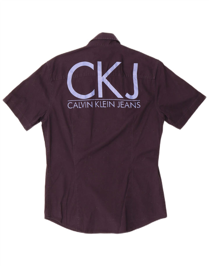 Calvin Klein Jeans Herre grafisk kortærmet skjorte stor marineblå