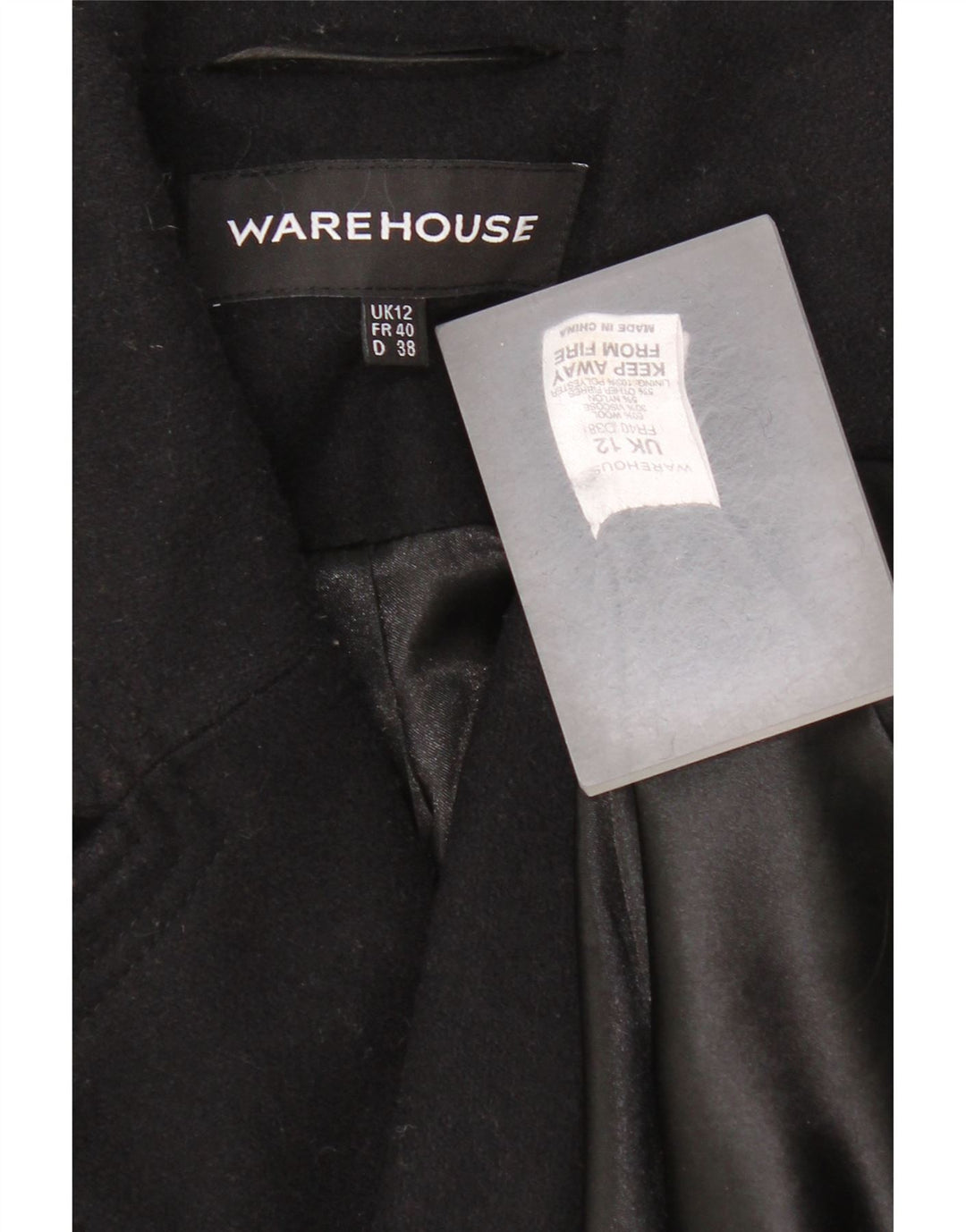 Warehouse Dame Princess Coat UK 12 Medium Sort Uld