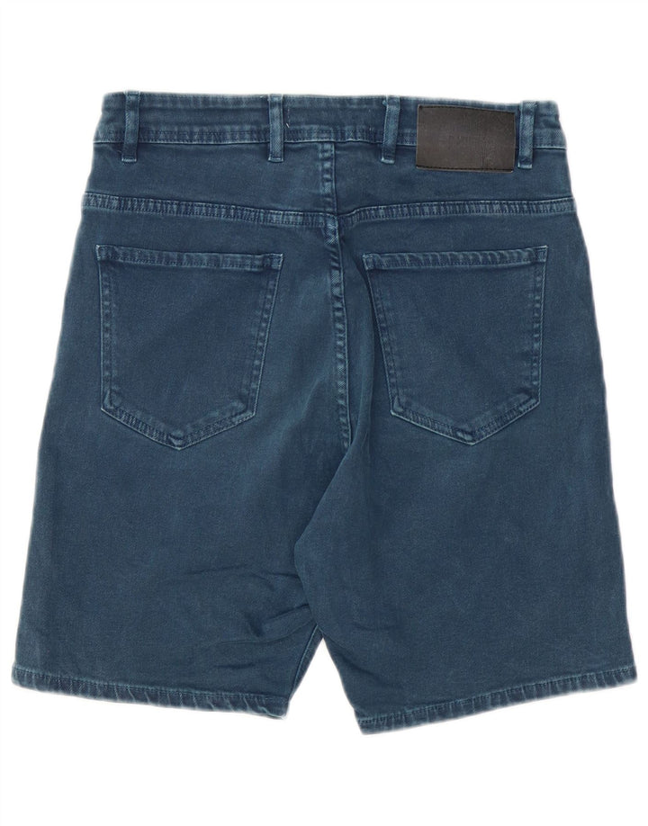 Zara Herre Denim Shorts EU 40 Medium W31 Navy Blue Bomuld