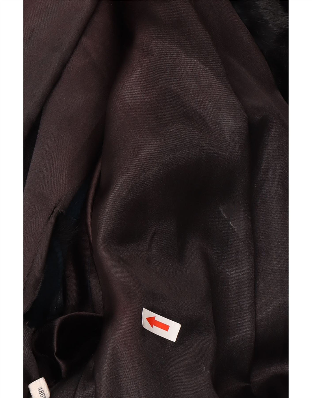Vintage Dame Pelsjakke EU 48 2XL Sort Ægte Pels