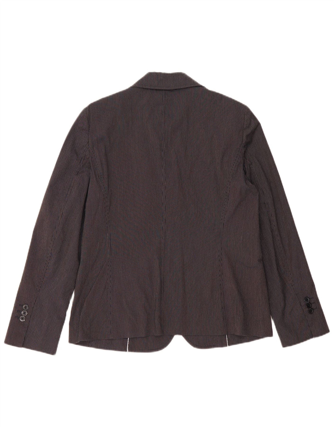 LES COPAINS Dame 3-knaps blazerjakke IT 46 Stor marineblå nålestribe