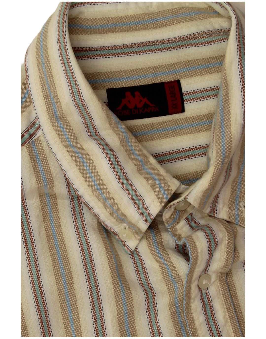 Kappa herreskjorte 2XL beige stribet