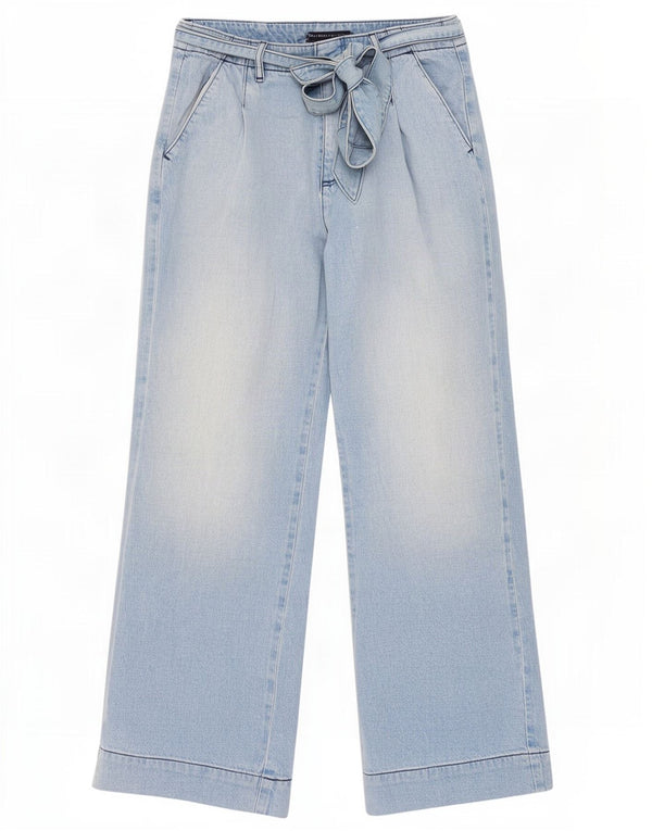 Marks & Spencer Kvinder Højtaljede Jeans med brede ben UK 12 Medium W30 L28 Blå