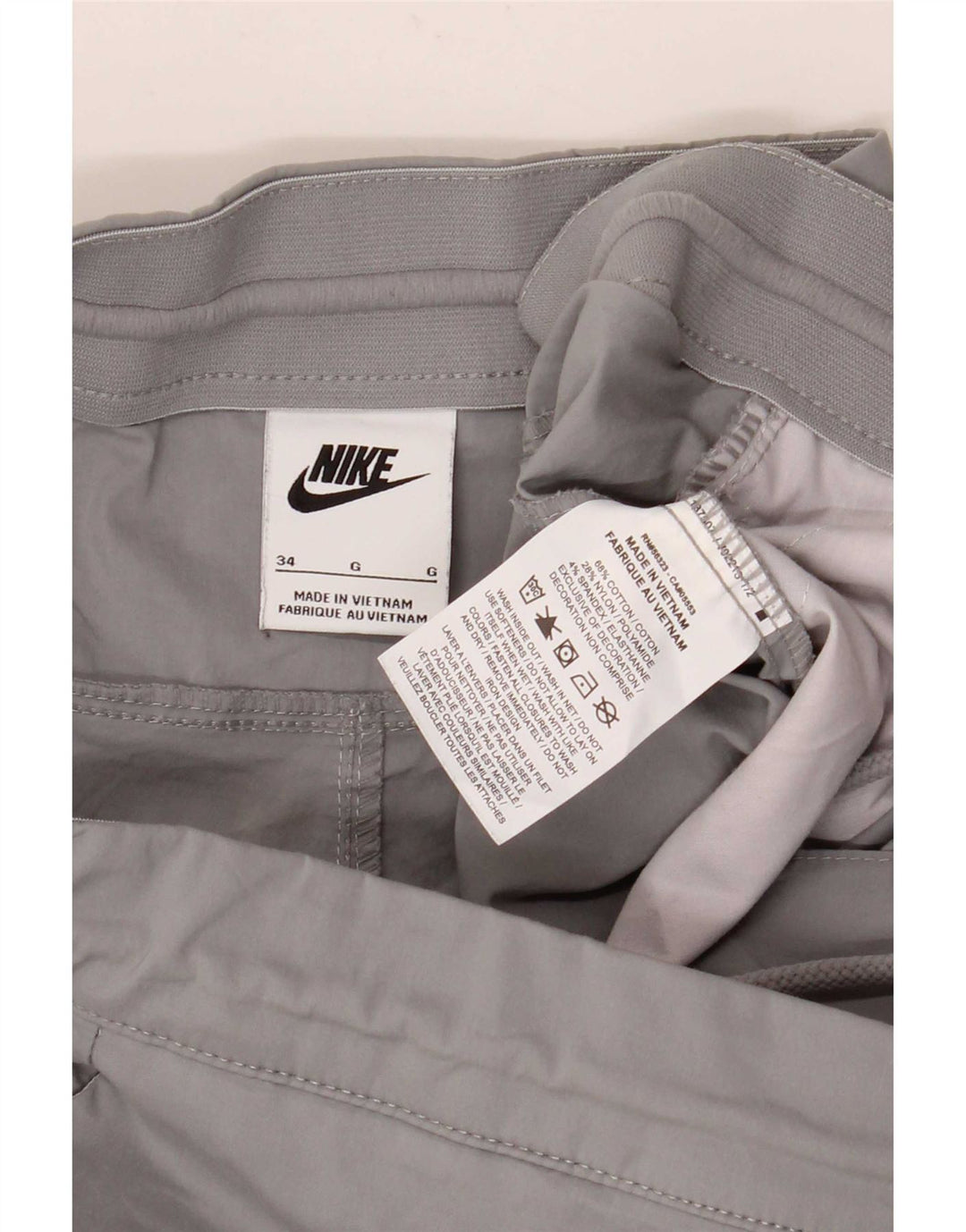 Nike Straight Cargo-bukser til mænd W34 L28 Grå bomuld