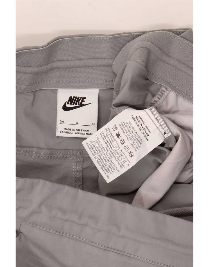 Nike Straight Cargo-bukser til mænd W34 L28 Grå bomuld