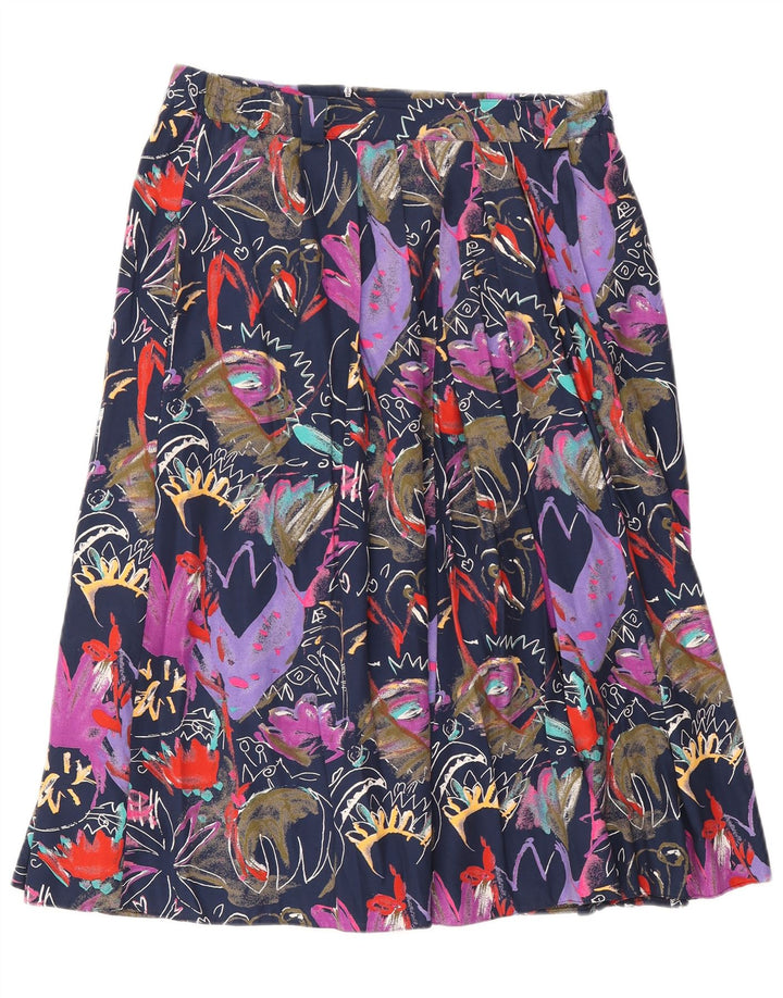 Vintage Kvinders abstrakt mønster Flared Skirt EU 42 Large W30 Multicolored