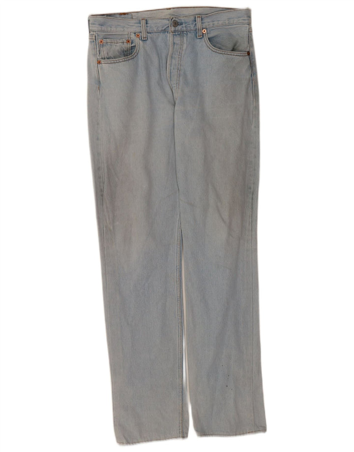 Levi's Herre 501 lige jeans W34 L35 blå bomuld