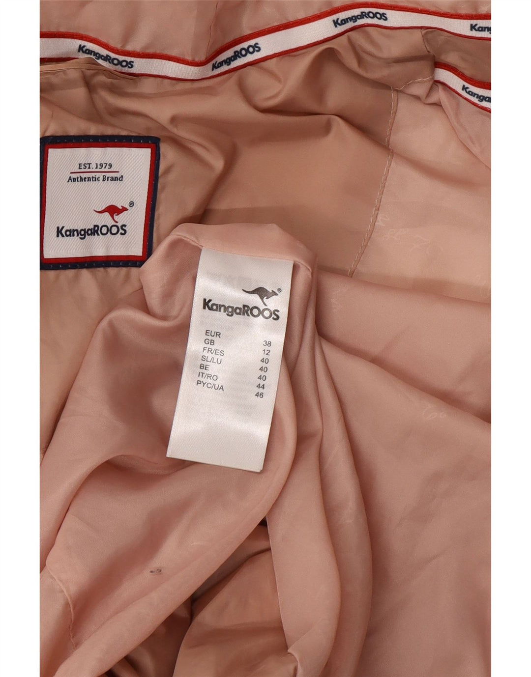 Kænguruer, polstret jakke til kvinder, DK 12 Medium Pink polyakryl