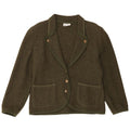 Nuova Citta Dame 3-knaps blazerjakke IT 46 Stor Khaki Virgin Wool