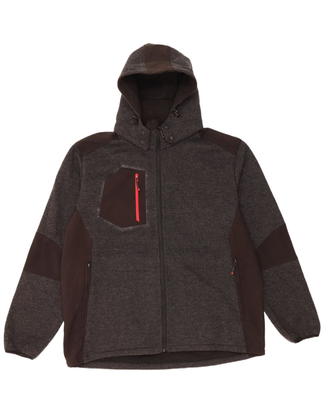 MOUNTAIN WAREHOUSE Træningsdragt med hætte til mænd Topjakke 2XL Grå Colourblock
