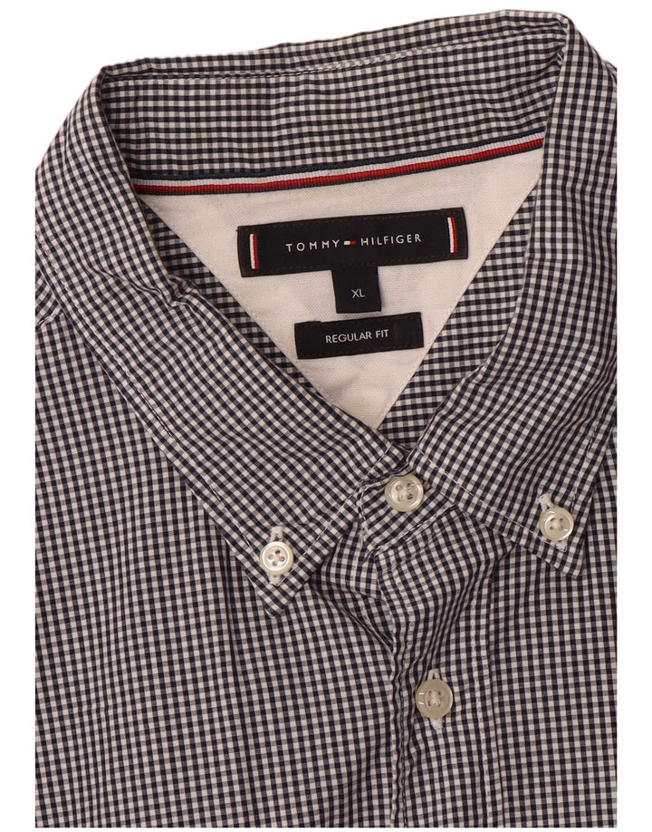 TOMMY HILFIGER Herre Regular Fit skjorte XL Grå Gingham