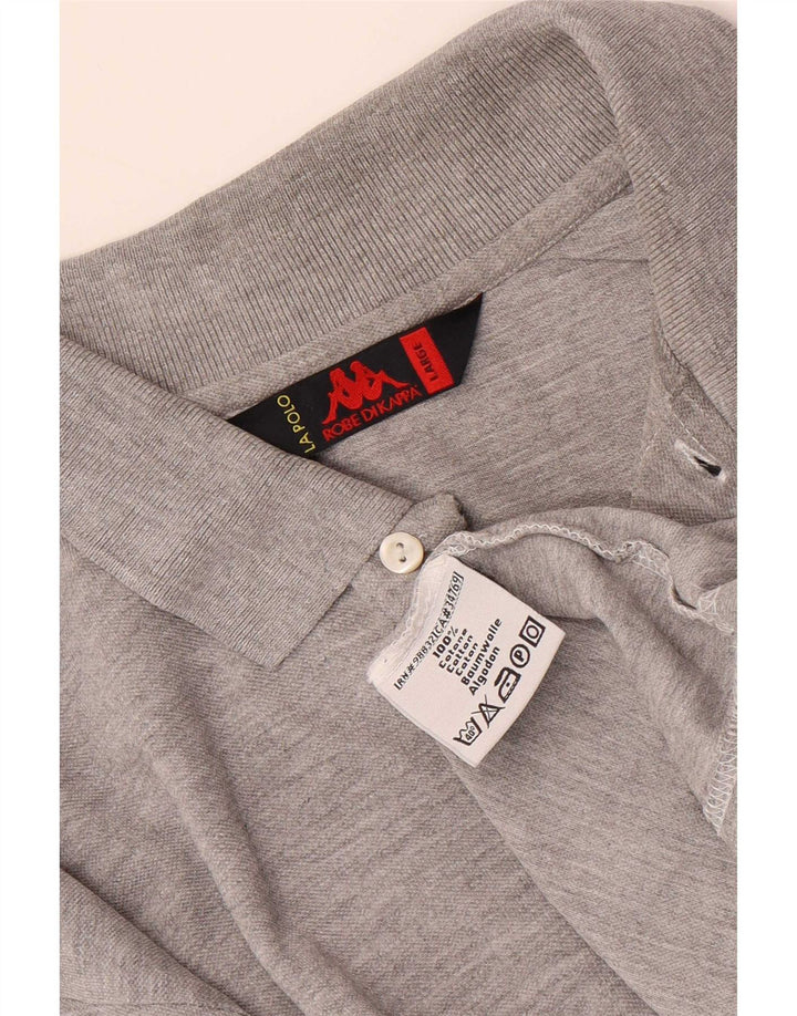 Kappa herre poloshirt, stor grå bomuld