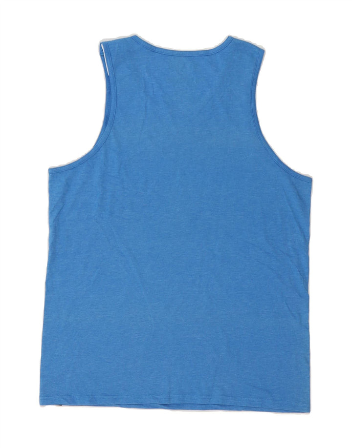 HURLEY Mens Graphic Vest Top Small Blue Polyester Vintage Hurley and Second-Hand Hurley from Messina Hembry 