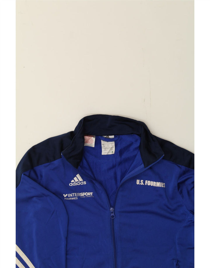 ADIDAS Boys Graphic Tracksuit Top Jacket 11-12 Years Large Blue Polyester Vintage Adidas and Second-Hand Adidas from Messina Hembry 