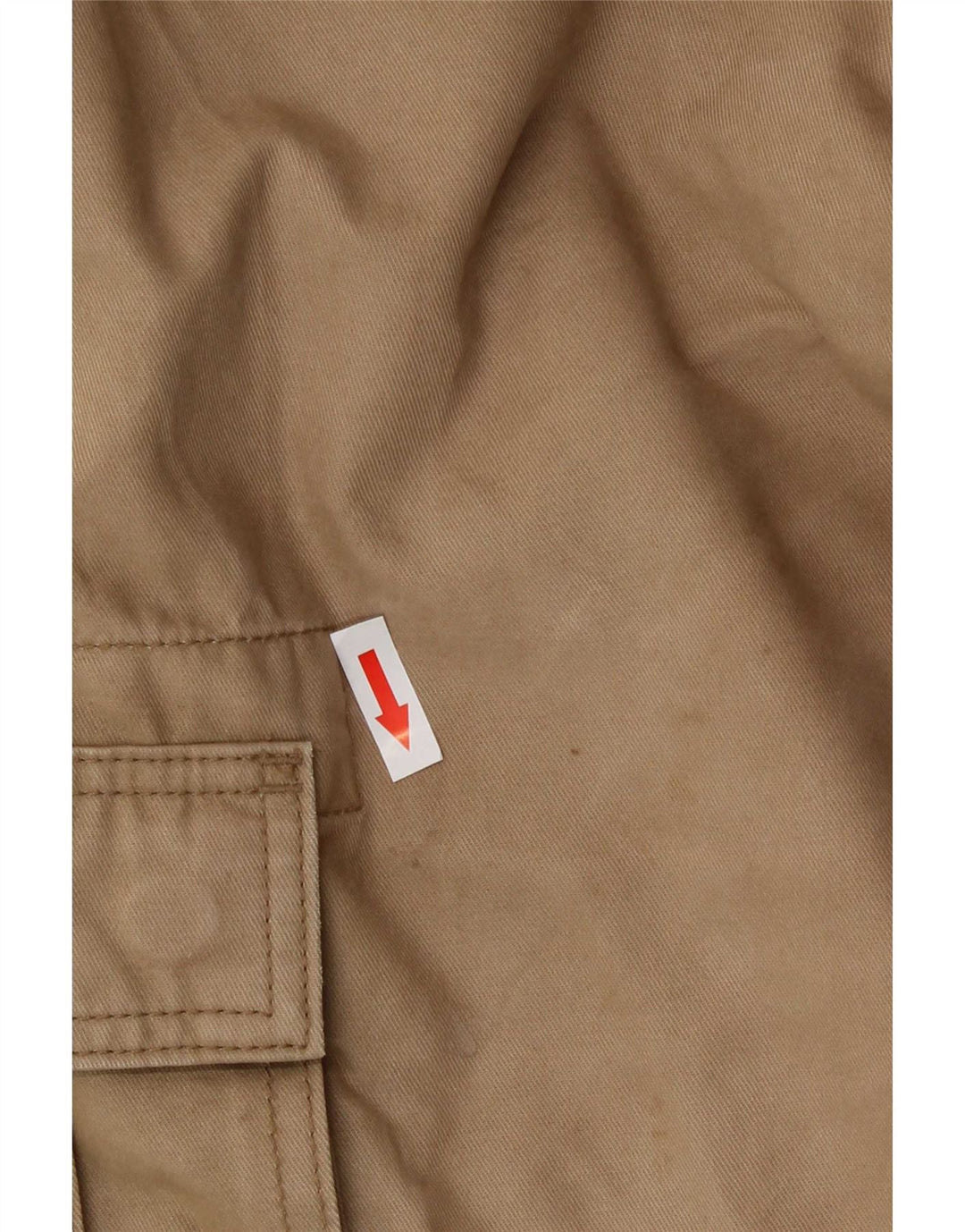 Marks & Spencer Herre Straight Cargo Bukser W32 L29 Beige Bomuld