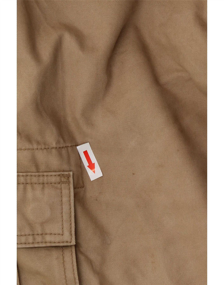 Marks & Spencer Herre Straight Cargo Bukser W32 L29 Beige Bomuld
