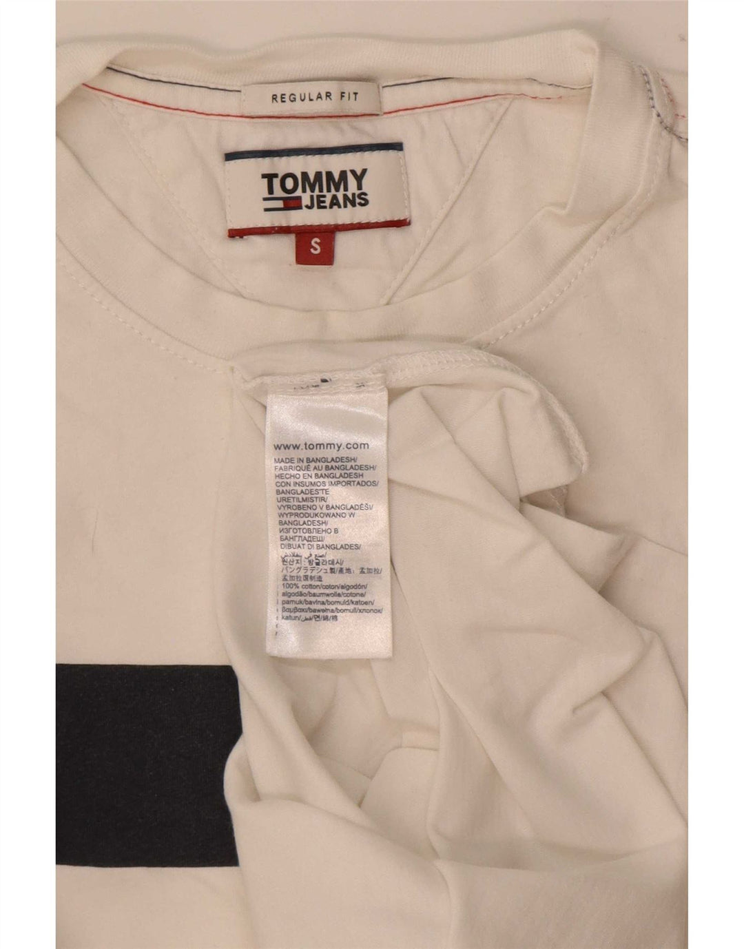 Tommy Hilfiger Herre Regular Fit Grafisk T-shirt Top Lille hvid Colourblock