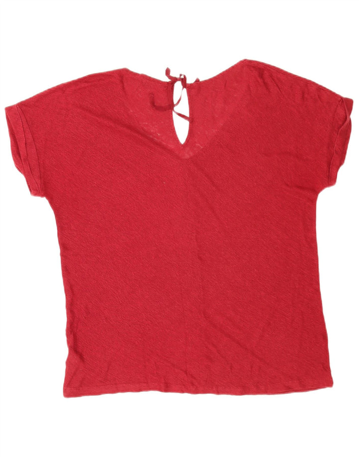 Massimo Dutti Dame Bluse Top UK 16 Large Red