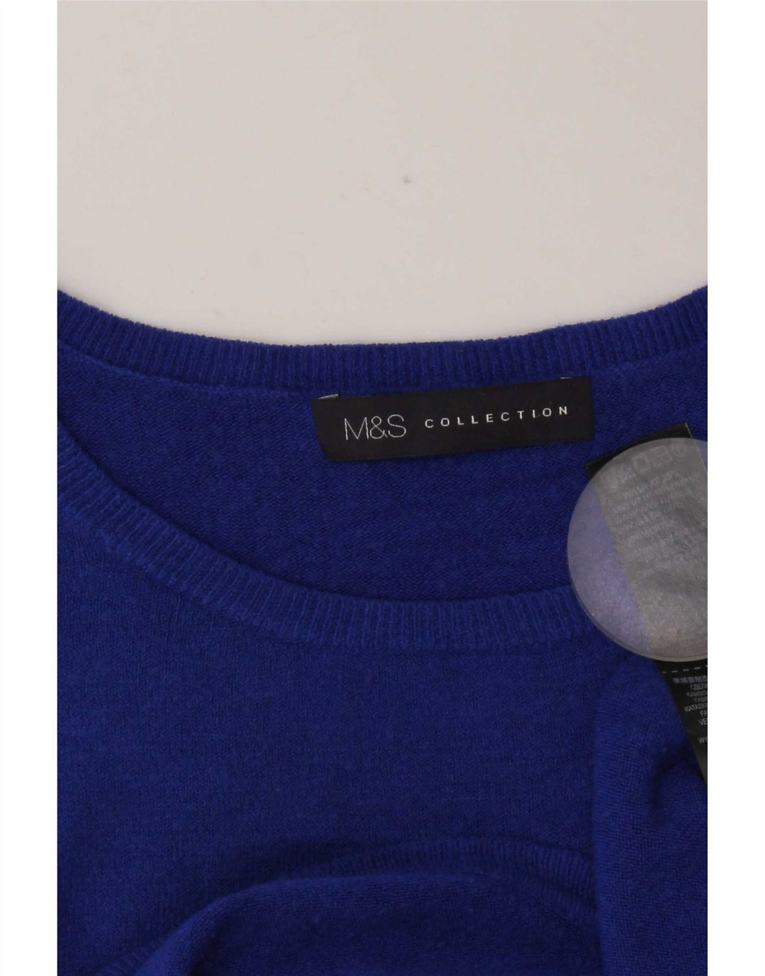 Marks & Spencer Dame Oversized Boat Neck Jumper Sweater UK 10 Small Blue