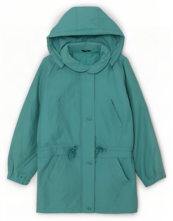 C&A Dame Hætte Oversized Windbreaker Frakke EU 36 Small Turkis