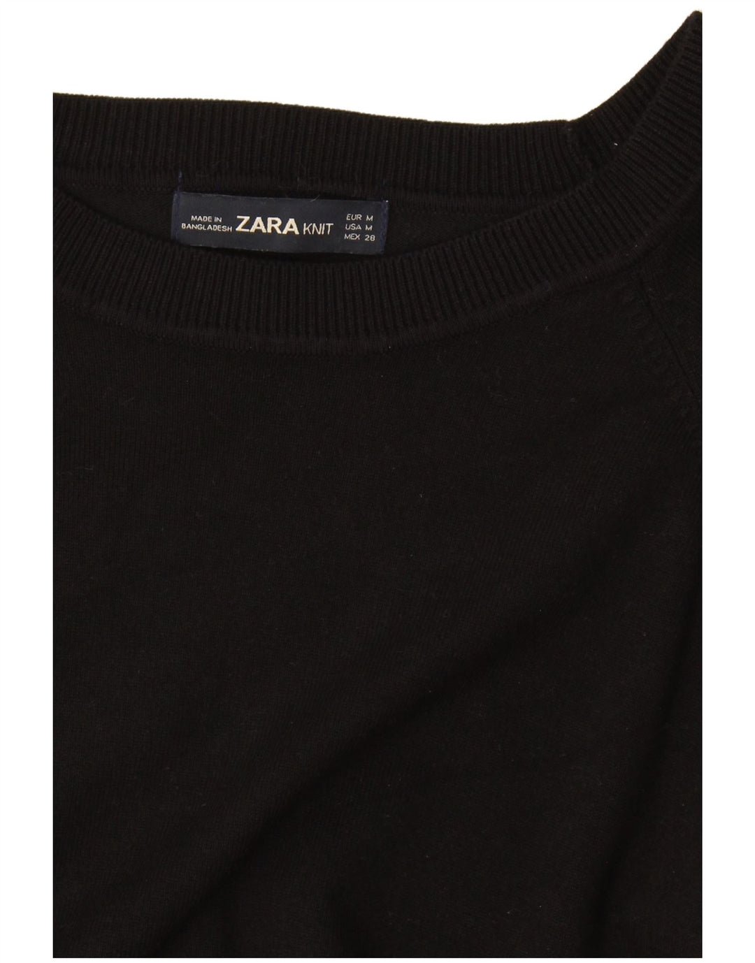 Zara Dame Oversized Boat Neck Jumper Sweater UK 14 Medium Black