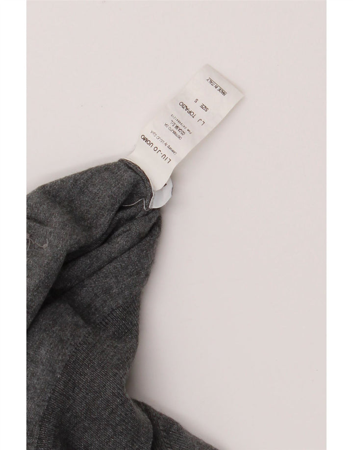 Liu Jo Dame Jumper Sweater UK 10 Small Grey Virgin Wool