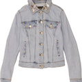 CAPPOPERA Womens Crop Denim Jacket IT 42 Medium Blue Cotton Vintage Cappopera and Second-Hand Cappopera from Messina Hembry 