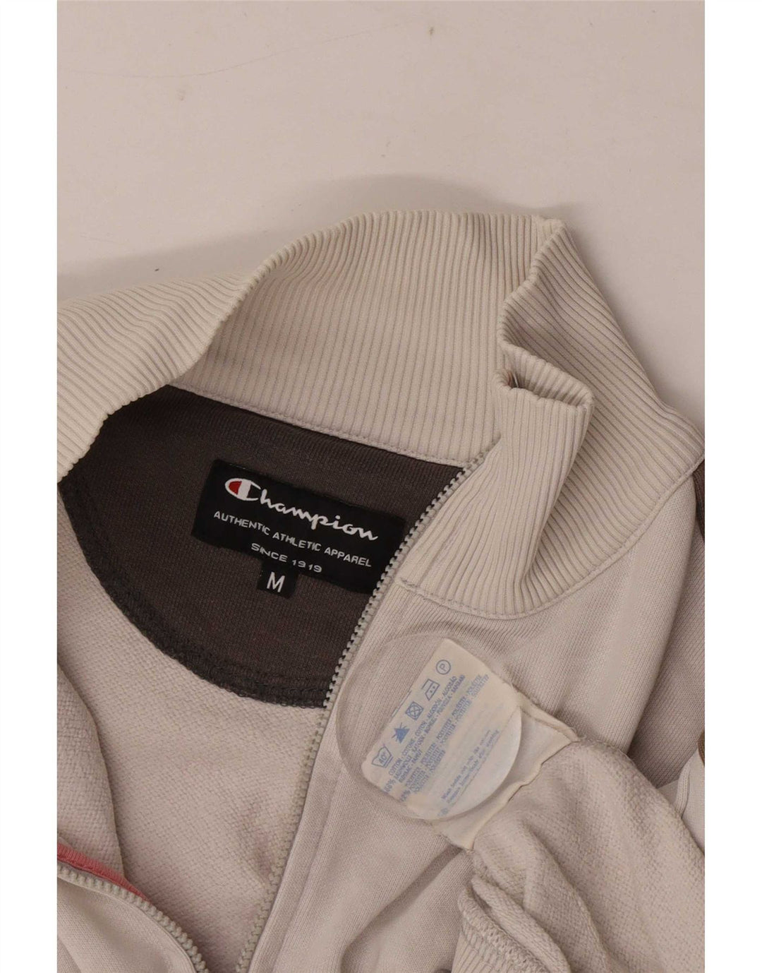 Champion Womens træningsdragt Topjakke UK 12 Medium Off White Colourblock