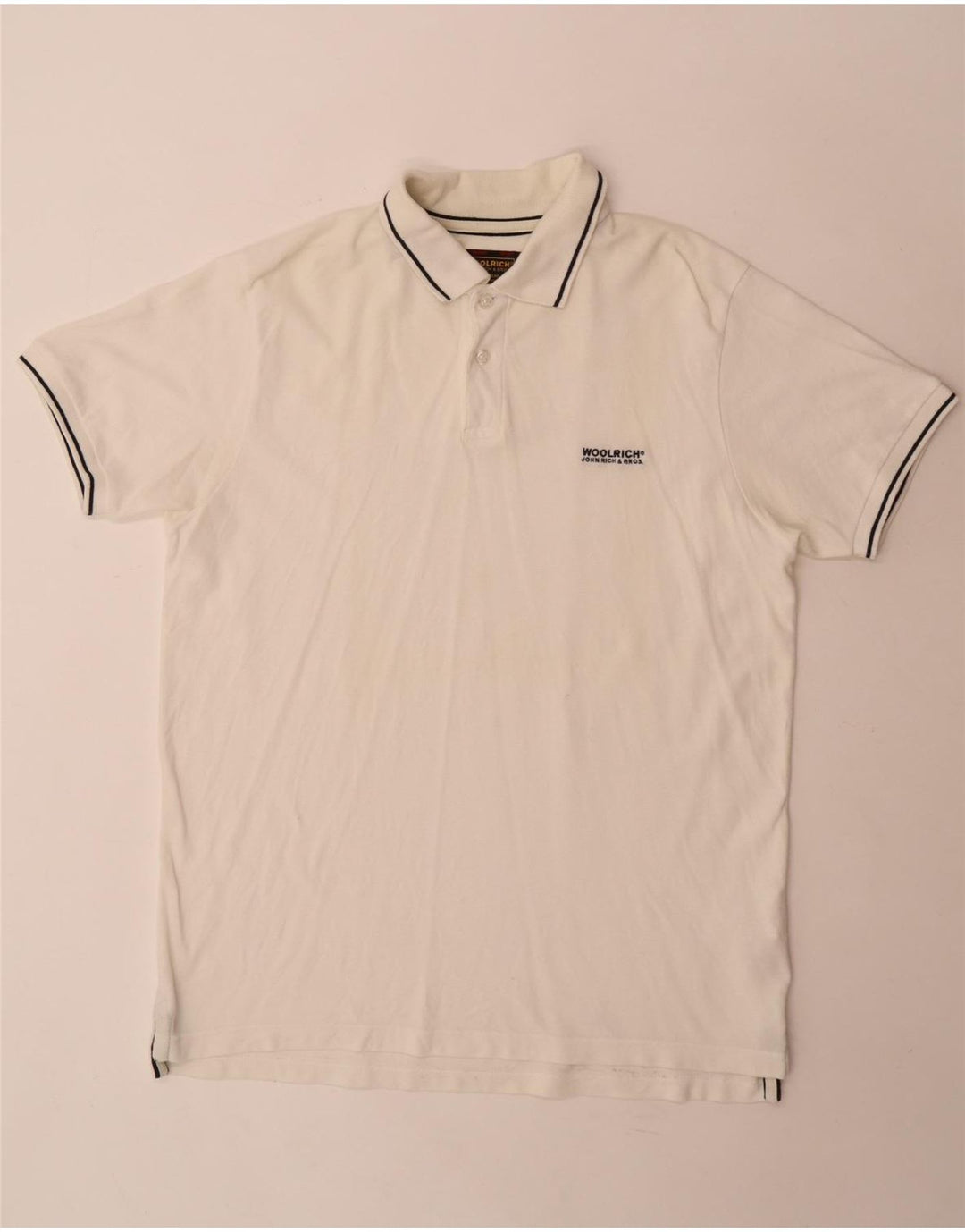 Woolrich herre poloshirt XL hvid bomuld