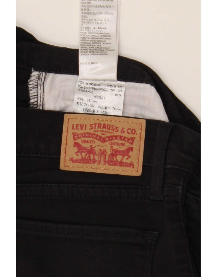 Levi's skinny jeans til kvinder W30 L32 sort bomuld