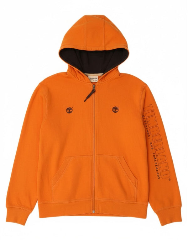 Timberland Boys grafisk hættetrøje med lynlås 13-14 år Orange bomuld