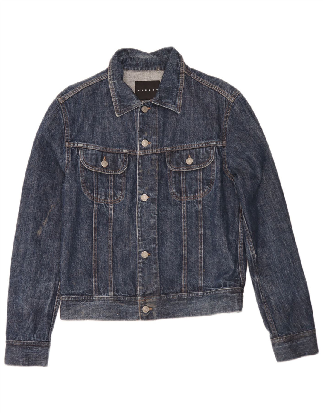 Sisley Herre denimjakke UK 36 Small Navy Blue