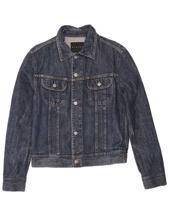 Sisley Herre denimjakke UK 36 Small Navy Blue