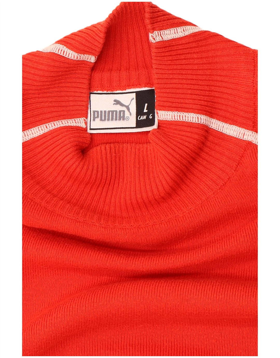 Puma Herre Turtle Neck Jumper Sweater Stor Rød Colourblock