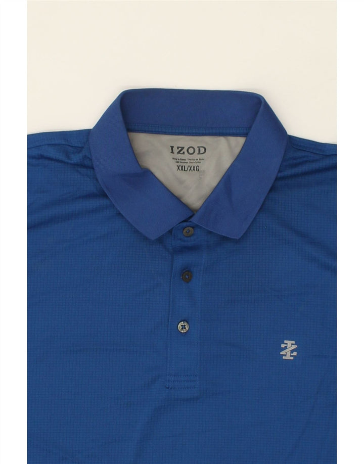 IZOD Mens Polo Shirt 2XL Blue Polyester Vintage Izod and Second-Hand Izod from Messina Hembry 