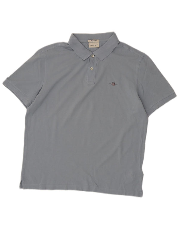 Gant Herre Regular Fit Polo Shirt Medium Blue Bomuld