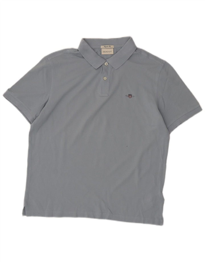 Gant Herre Regular Fit Polo Shirt Medium Blue Bomuld