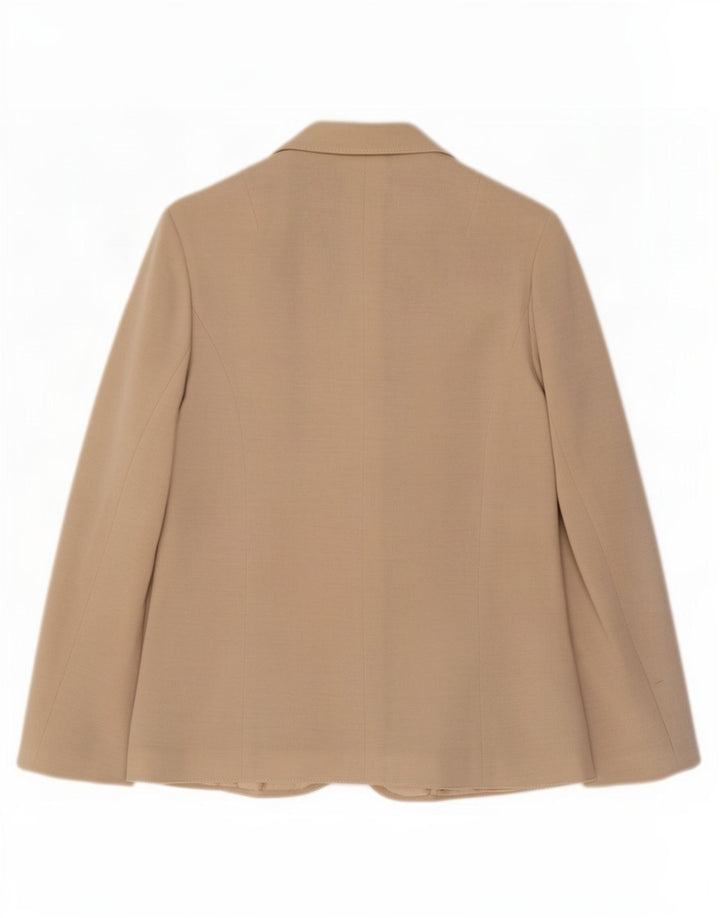 Vintage dame 3-knaps blazerjakke EU 38 Medium Beige Akryl